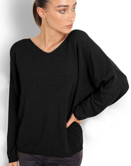 Copenhagen Luxe Feinstrick Overzised Sweater black
