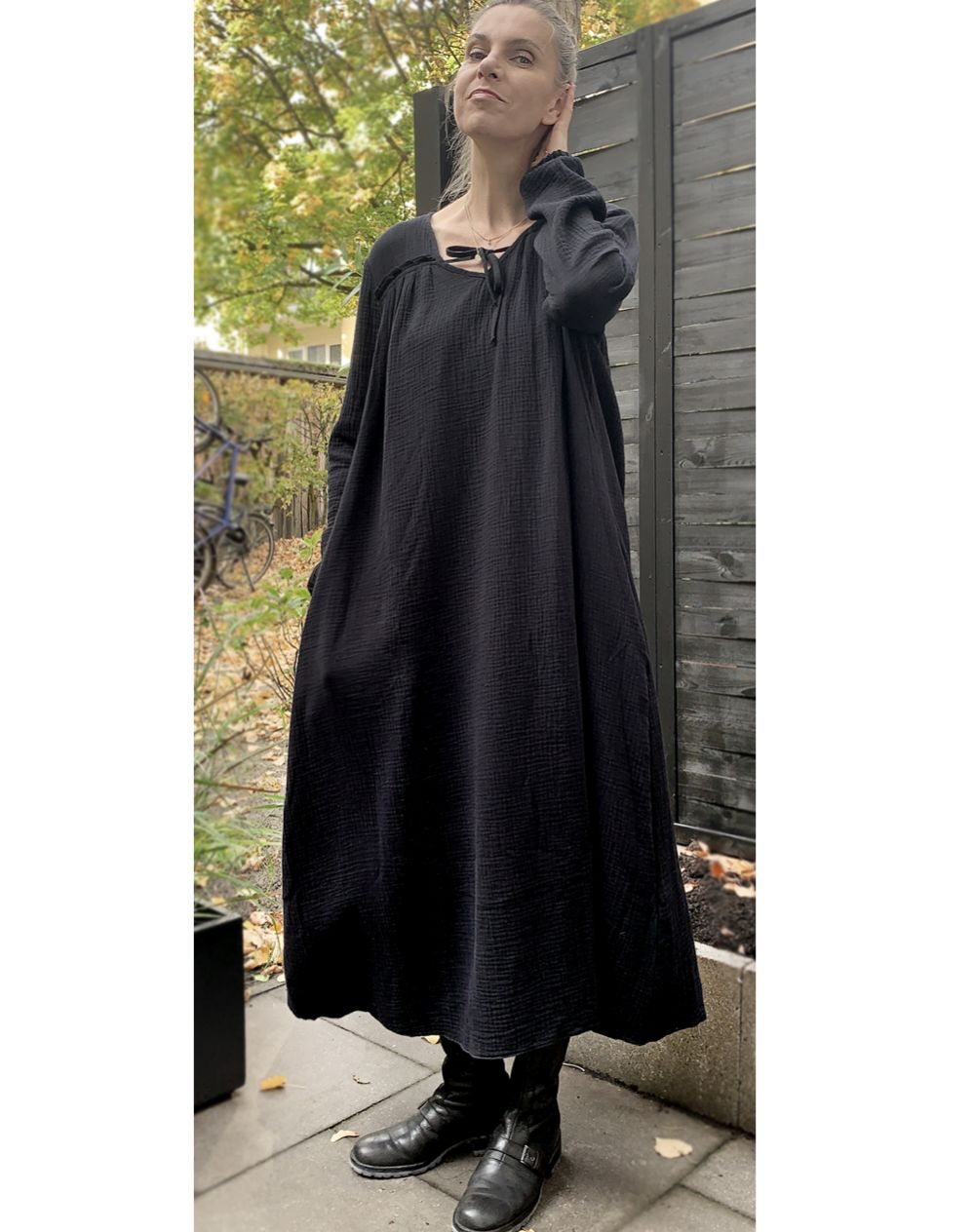 Hedda William Kleid Hedi Bio Musselin black