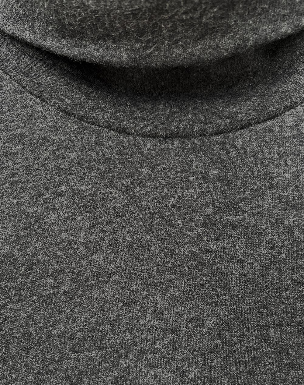 Majestic Filatures Rollkragen Longsleeve Double mit Kaschmir anthracite heather