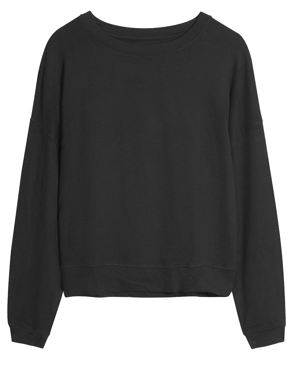 Majestic Filatures Rundhals Pullover Viskose black