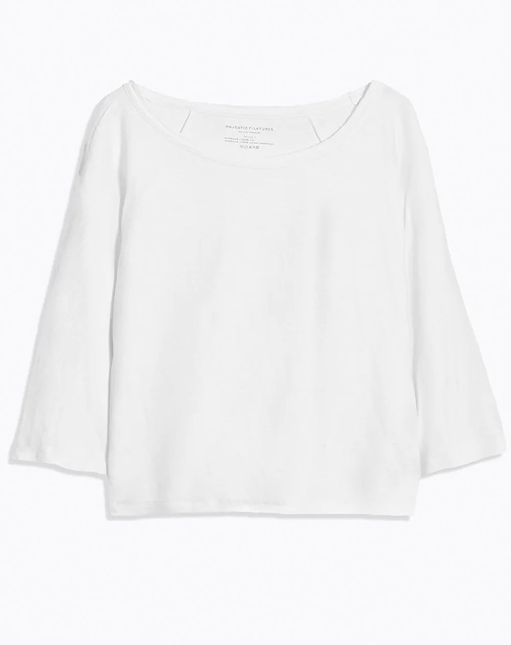 Majestic Filatures Bateau Shirt Double Leinen Bio Baumwolle white