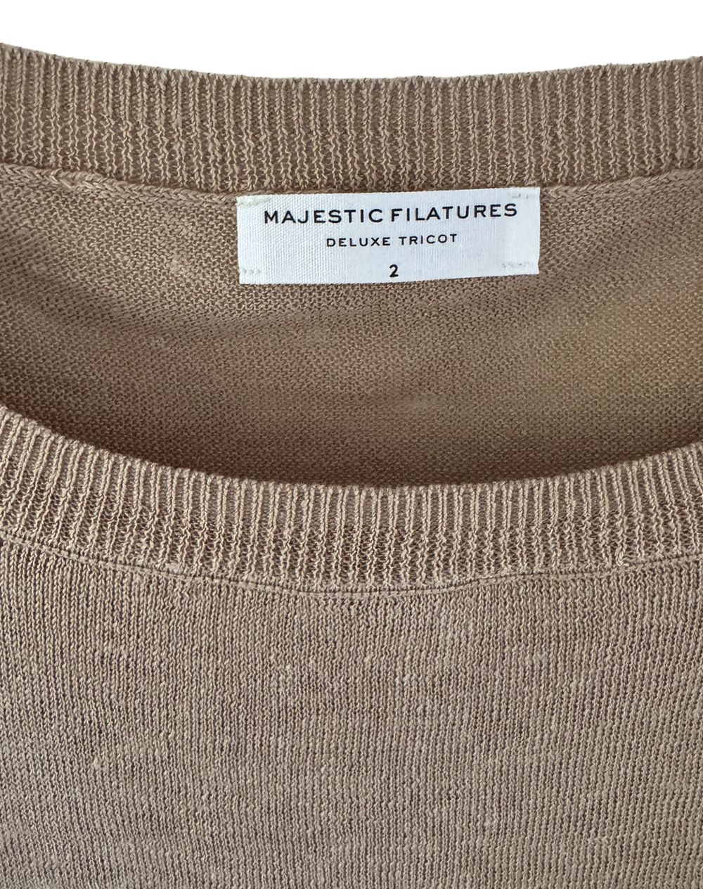 Majestic Filatures Leinen Pullover sable