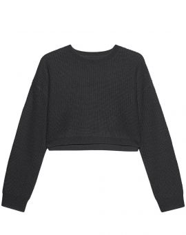 Not Shy Kaschmir Cropped Pullover Mikena black