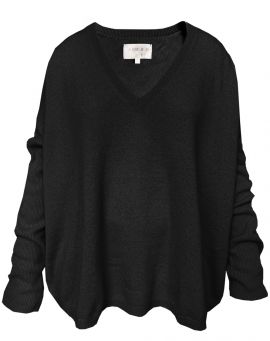 Les tricots de Lea Kaschmir Poncho Sweater Monjako black